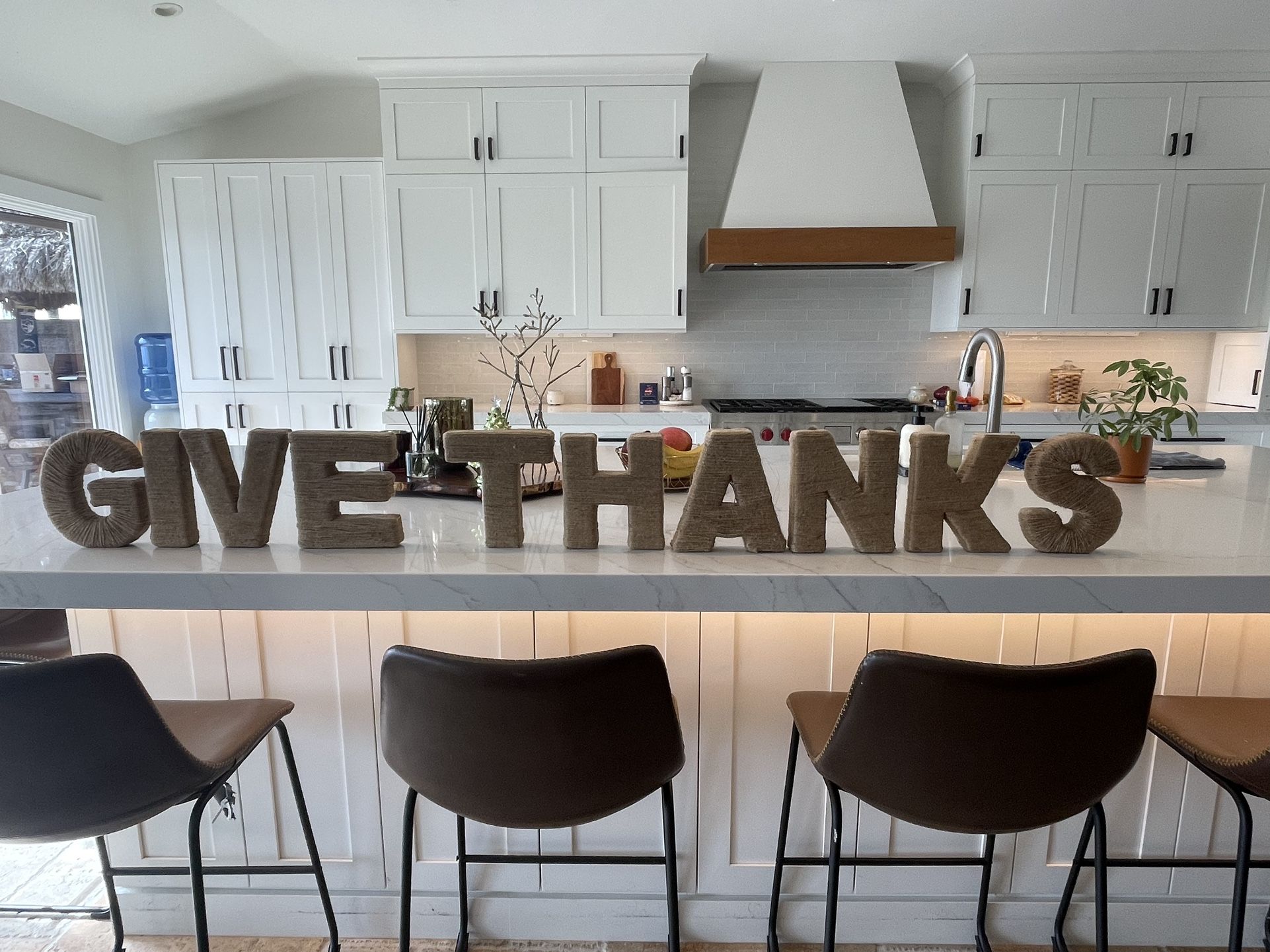 Grandin Road “Give Thanks” Burlap Letters