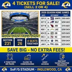 LA Rams 2026 Season Home Game Tickets
