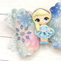 Toddler Elsa Inspired Clay Bow 🎀 Moño