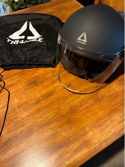 Helmet for motorcycle TRIANGLE Open Face Motorcycle Helmet Retro 3/4 Helmets With Clear Visor For Men Women DOT Approved