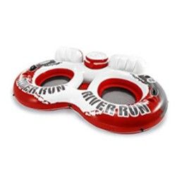 Intex River Run 2 Sport Lounge Inflatable Water Float - Red And White