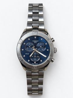 Tissot PR 100 Sport Chic Chronograph 38mm Blue Diamond Dial – T101.917.11.046.00