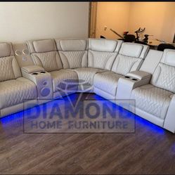 RECLINABLES SECTIONAL WHITE 🔥🔥🔥
