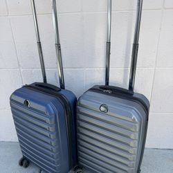 Delsey Hardcase Carry-On Spinner Luggage– Blue or Gray – New/Display Model