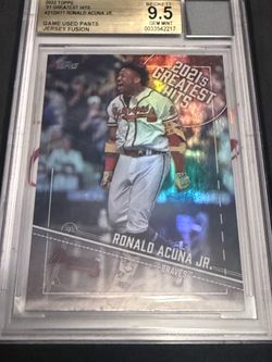 2022 topps greatest hits Ronald Acuna Jr  jersey fusion