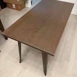 Industrial Wood and Metal Dining Table - Rustic Modern