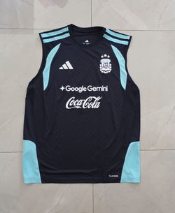 New Argentina Training Sleeveless Soccer Jersey Muscolosa size XL