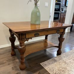 Antique Quarter Saw - Tiger Oak Table