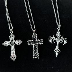 Jewelry  Cross Necklace Street wear Stainless steel