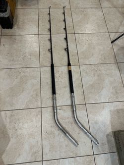 2 Custom 5’ outrigger fishing rods Aftco bent butt rod