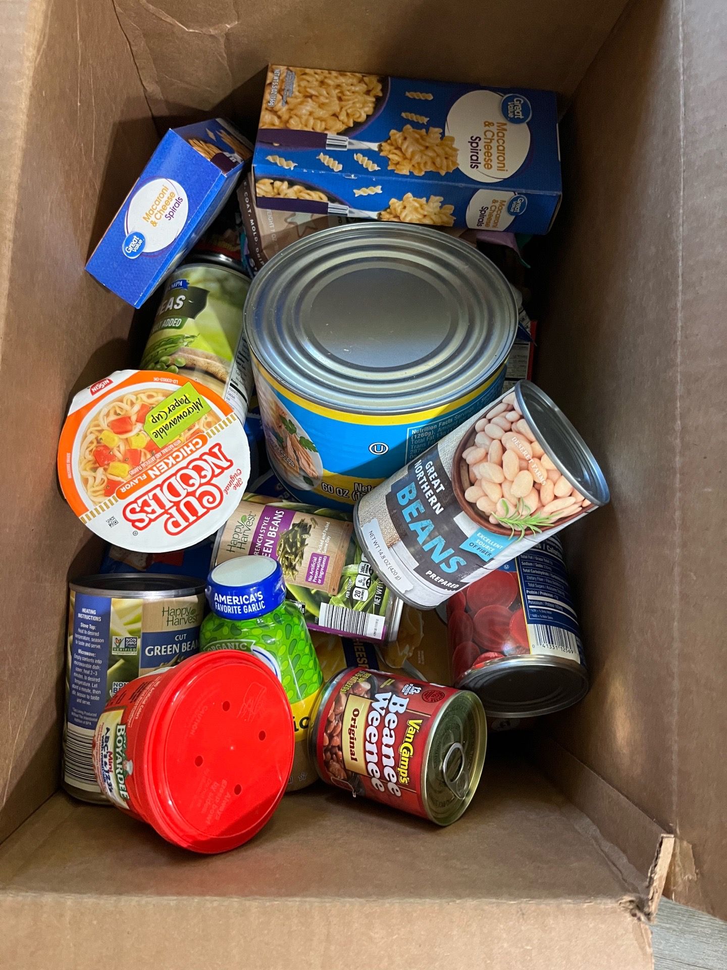 Food in a can A box available totally free