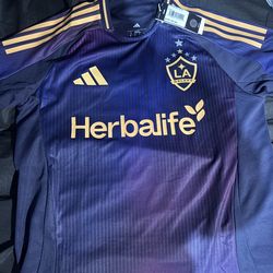 Adidas Men’s La Galaxy Navy/Purple Away Authentic Jersey