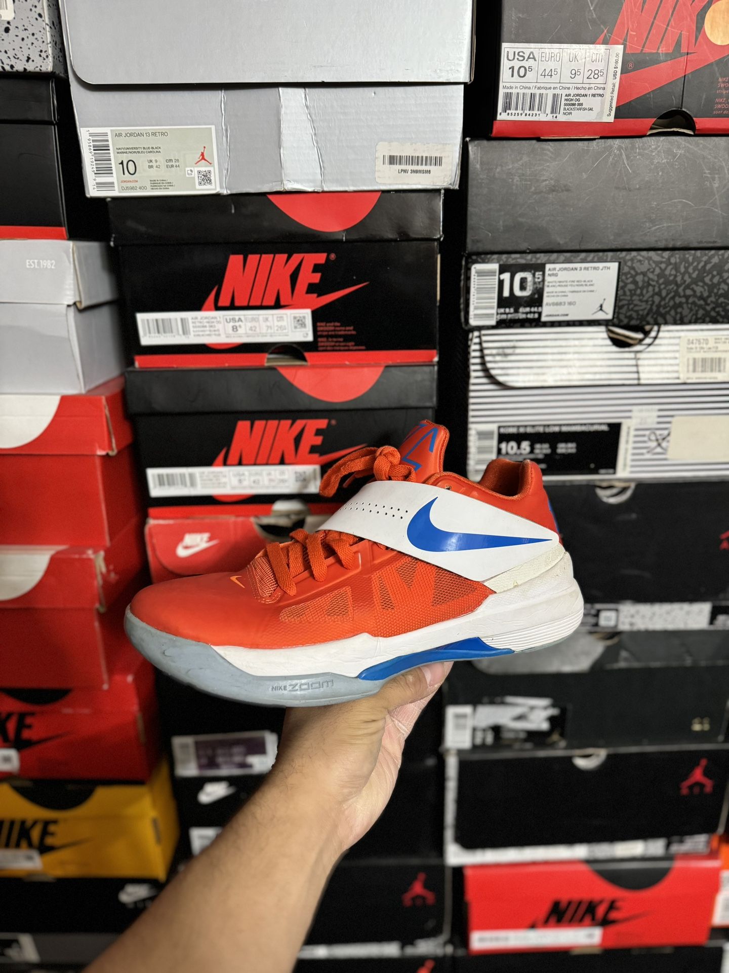 KD 4 Creamsicle size 9.5 USED But Clean - toquedesaborminas 
