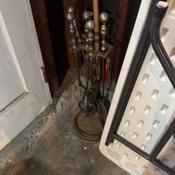 Antique Fireplace Toolset, Durable, High Quality