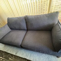 Macy's Midnight Blue Loveseat Sofa Couch 