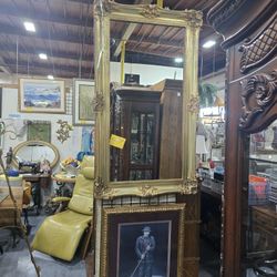 Large Antique-Style Gold Ornate Wall Mirror