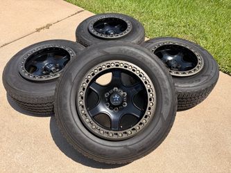 True Beadlocks RBP Cobra Wheels and Tires 18x9 -12 offset 6x5.5 RAM 1500 TRX Chevy GMC