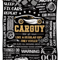 Black and gold fleece blanket