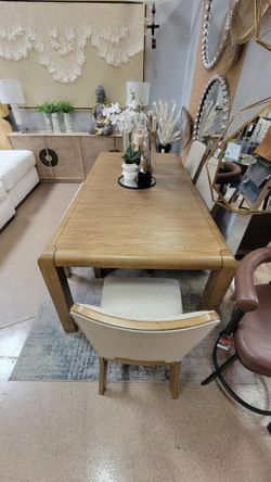 6 pc Modern Dining Table Set Bench Included!