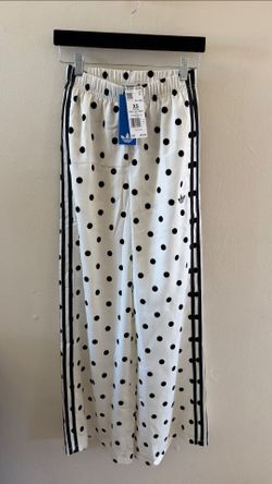 Adidas Satin Polka Dots Wide Leg Pants