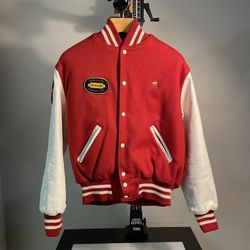 Vintage Red Apple Varsity Jacket 