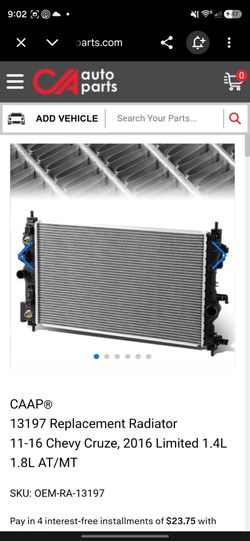 Chevy Cruze Radiator