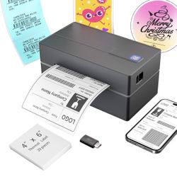 Bluetooth Thermal Shipping Label Printer: 4x6 Wireless Label Maker