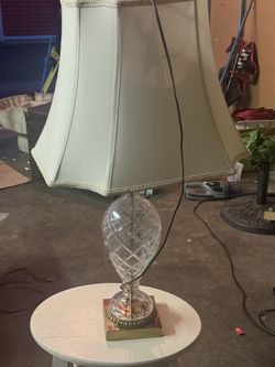 Vintage Pressed Glass Lamp 
