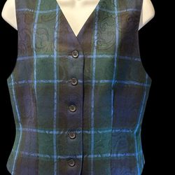 Pendleton Vintage 100% Pure Virgin Wool Checkered Vest