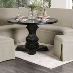 Brand New Antique Black & Beige 5pc Dining Set 