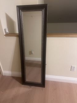 Full Length Beaded Espresso Framed Mirror, pick up in Temple city
