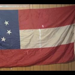 OLD WORN HISTORICAL FLAG