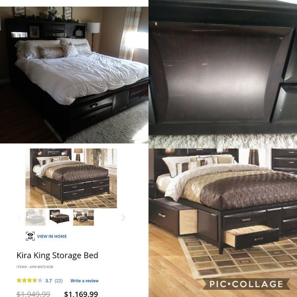 Kira King Storage Bed By Ashley Furniture For In Apple Valley Open In The Appcontinue To Mobile Website
