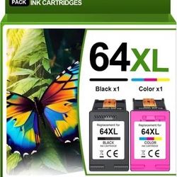 new 64XL Ink Cartridge Replacement for HP Ink 64 HP 64 Ink for HP 64XL Ink Cartridge Combo Pack Works with Envy Photo 7 6 7 71