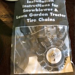 Snowblower & Lawn Garden Tractor Tire Chains