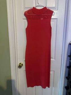 Pink Sleeveless Bodycon Midi Dress