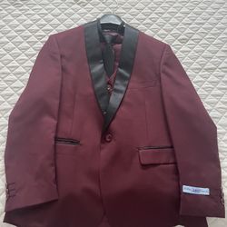 Boys 12 Burgundy Suit 