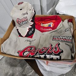 Sterling. Marlin Signed At Talladega  Jacket  And  Hat