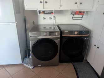 Samsung Front-Load Washer and Dryer Set and Refrigerator