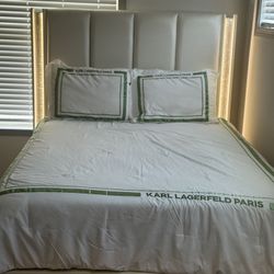 Luxurious Vintage Queen Frame And Mattress !  (Along With Free White Dresser )