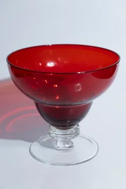 7 Ruby Red margarita glasses