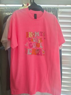 Pink Graphic Tee "In My Course Cool Era"