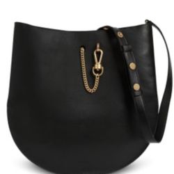 AllSaints Leather Hobo Bag In Black 