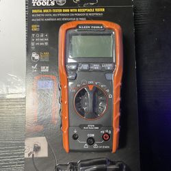 Klein Tools Digital Multi-Tester with Receptacle Tester (Standard/GFCI), Auto-Ranging Digital Multimeter (ET270)
