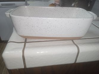 Speckled Ceramic Baking Dish with Handles