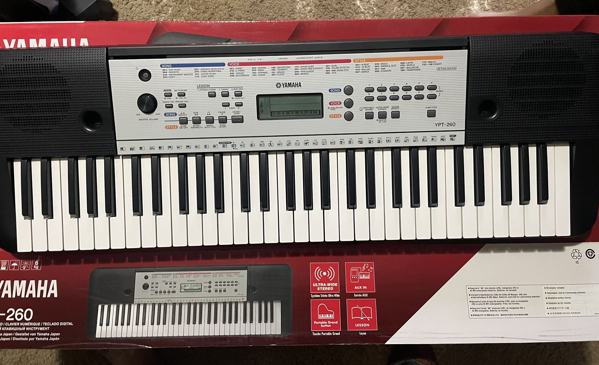 Yamaha YPT-260 Keyboard 