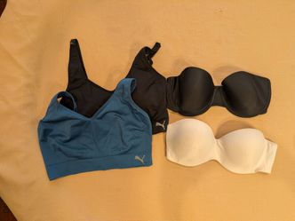 4 bras size 36D and XL
