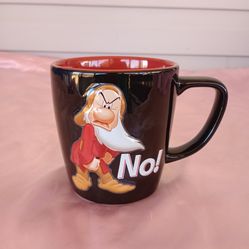 Disney Parks 3D Grumpy No! Stubborn Coffee Mug Tea Cup Seven Dwarfs