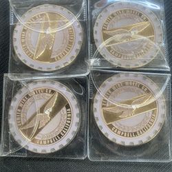 Set 4 Zenith Metal Chips, New. Sell $80.00 Cash