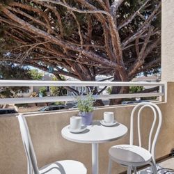 Patio Bistro Table  W/ 2 Chairs — $30